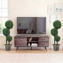 29 Inches Artificial Boxwood Topiary Tree Triple Ball Shrubs by LJGDeals