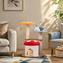 35 Inch Tall Cat Tower with Sisal Scratching Posts Cat Condo and Padded Platforms-Multicolor by LJGDeals