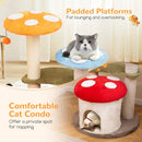 35 Inch Tall Cat Tower with Sisal Scratching Posts Cat Condo and Padded Platforms-Multicolor by LJGDeals