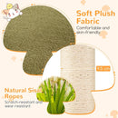 35 Inch Tall Cat Tower with Sisal Scratching Posts Cat Condo and Padded Platforms-Multicolor by LJGDeals