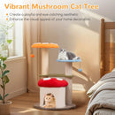 35 Inch Tall Cat Tower with Sisal Scratching Posts Cat Condo and Padded Platforms-Multicolor by LJGDeals