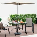 35 x 35 Inch Patio Dining Table with 1.5 Inch Umbrella Hole without Umbrella by LJGDeals