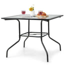 35 x 35 Inch Patio Dining Table with 1.5 Inch Umbrella Hole without Umbrella by LJGDeals
