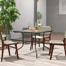 35 x 35 Inch Patio Dining Table with 1.5 Inch Umbrella Hole without Umbrella by LJGDeals