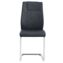 Modern Dining Chairs With Padded Seat, Metal Legs by Unique Piece Furniture