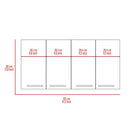 Wall Cabinet Four Doors, With Two Internal Shelves And Internal Plate And Glass Organizer - White by Unique Piece Furniture