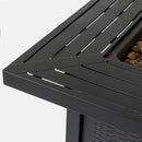 28-inch Iron Square Propane Fire Pit Table