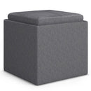 Rockwood - Upholstered Cube Storage Ottoman With Tray by Unique Piece Furniture