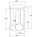 Eaton - Round Side Table - Brown / White by HouseOfZazla