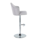 Ahoy - Contemporary Adjustable Barstool With Swivel With Rounded T Footrest (Set of 2) by HouseOfZazla