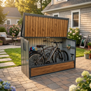 Wood Grain Galvanated Steel Storage Cabinet by HouseOfZazla