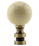 Ceramic 35mm Ivory Ball Antique Base Lamp Finial 2"h