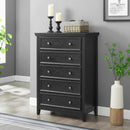 Modern 5-Drawer Black Dresser for Living Room Storage by HouseOfZazla