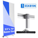 Yescom Retractable Banner Stand for Events Trade Shows Custom Printed 33x79 by yescomusa