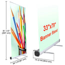 Yescom Retractable Banner Stand for Events Trade Shows Custom Printed 33x79 by yescomusa