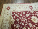 8' X 10' Handmade Peshawar Floral Oriental Wool Rug Hand Knotted Carpet Nice
