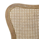 Classic Retro Dining Chair (Set of 2) With Rattan Backrest - Dark Brown / Beige by HouseOfZazla