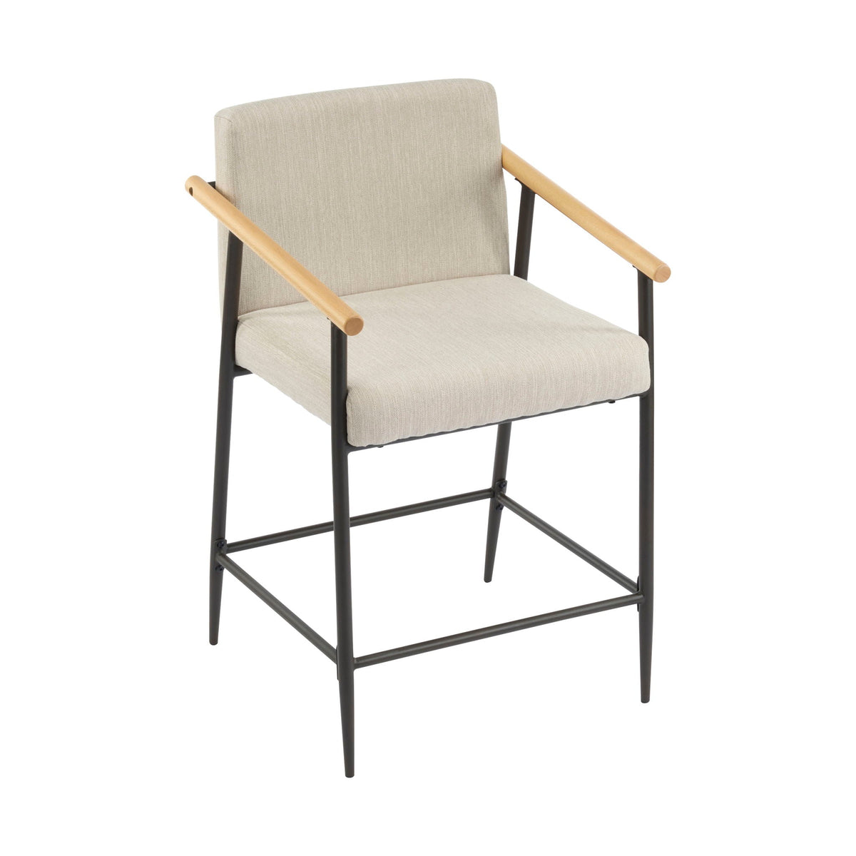 Mid Century Modern Counter Stool Set With Iron Frame, photo 14 of 28