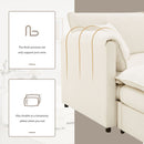Modular Sectional With Deep And Wide Seat, Cloud Couch Set With Double Cushions Sofa With Movable Ottoman by HouseOfZazla