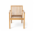 5-Piece Acacia Wood Outdoor Dining Set, Patio Table & Chairs with Removable Cushions by HouseOfZazla
