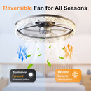 23.6" Ceiling Fan with Lights, Remote and App Control by HouseOfZazla