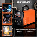 4-in-1 Portable Inverter Welder 160A Dual Voltage 110V/220V