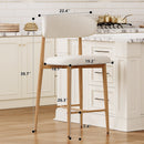 Counter Height Bar Stools Set of 2 with Curved Backrest