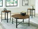 Crosstrail - Occasional Table Set (Set of 3) - Brown by Unique Piece Furniture