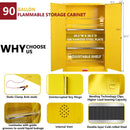 90 Gal Flammable Safety Cabinet, 43"W x 34"D x 65"H by HouseOfZazla