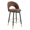 Upholstered Rotatable Bar Chair With Metal Legs For Dining Room by HouseOfZazla