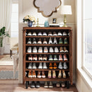 6 Tier Shoe Cabinet With Louvered Doors by HouseOfZazla
