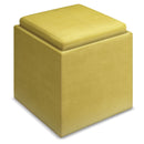 Rockwood - Upholstered Cube Storage Ottoman With Tray by Unique Piece Furniture
