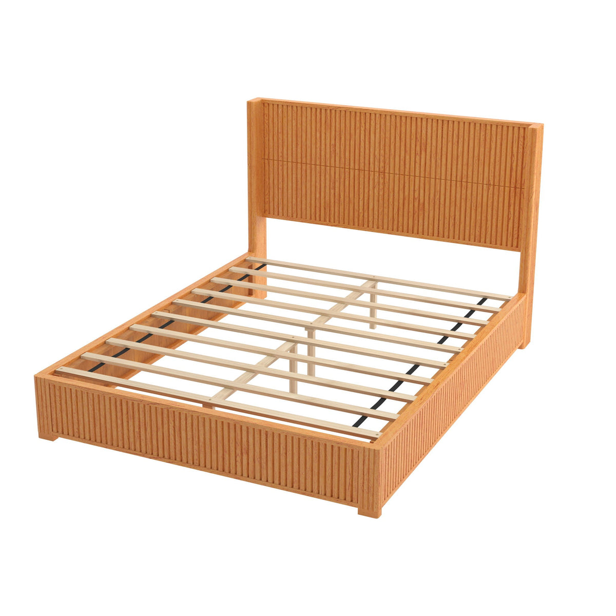 Platform Bed Frame With Headboard, Floor Standing Design, photo 16 of 40