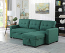 Upholstered Pull Out Sectional Sofa With Chaise by HouseOfZazla