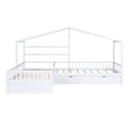 L Shape Platform Bed With 3 Storage Drawers by HouseOfZazla