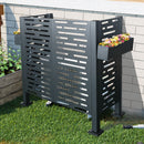 Air Conditioner Fence For Outdoor Units, Metal Privacy Fence Cover, Perfect To Conceal Air Conditioning Units, 3 Fence Panel by HouseOfZazla