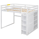 Loft Bed With Built In Wardrobe, Storage Shelves, And LED Light by HouseOfZazla