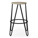 Simeon - Multifunctional Metal Stool With Wood Seat