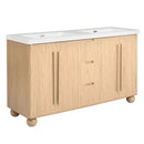 Double Sink Bathroom Vanity With Sinks, Soft Close Doors & 3 Drawers - Wood by HouseOfZazla