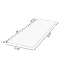 LOUNGE CHAISE SET,SPACE AVAILABLE ON ONE SIDE, ACACIA WOOD WITH WATER-RESISTANT LOUNGE CUSHIONS (Dark Grey/ & 2 INCH THICK) - MATCHING CREAM/LEAF COCONUT VERSION AVAILABLE