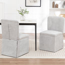 Linen Dining Chairs - Modern Fabric Side Chairs for Dining Room
