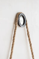 Handsome Cleveland Mirror With Rope Strap Contemporary Design Circle Mirror With Round Metal Frame For Wall Decor by Unique Piece Furniture