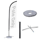 Yescom Feather Flag Pole Kit - 10 Sets, Base Type Options