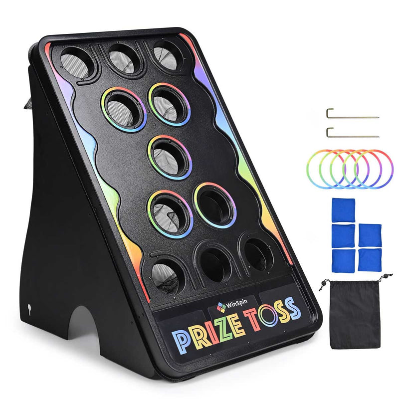 WinSpin Outdoor Bag Toss Game with Board & 5 Bean Bags