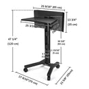 Yescom Mobile Laptop Stand Podium Desk Lectern on Wheels by yescomusa