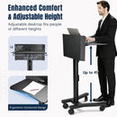 Yescom Mobile Laptop Stand Podium Desk Lectern on Wheels by yescomusa