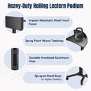 Yescom Mobile Laptop Stand Podium Desk Lectern on Wheels by yescomusa