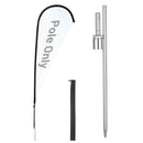 Yescom Teardrop Flag Pole Kit - 10 Sets, Base Type Options