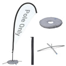 Yescom Teardrop Flag Pole Kit - 10 Sets, Base Type Options
