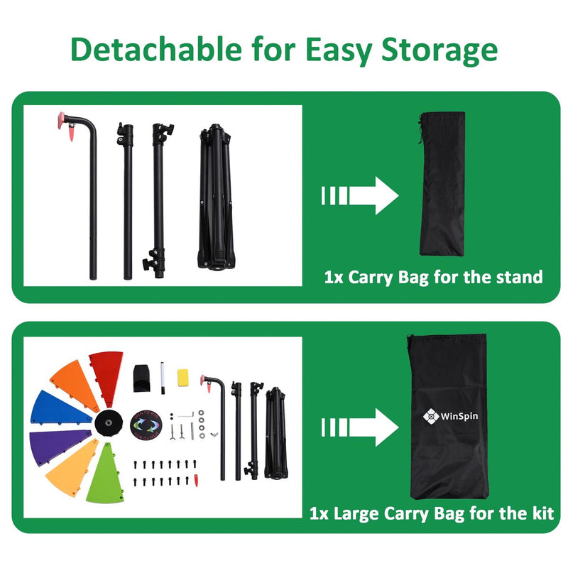WinSpin 24" Modular Prize Wheel with Adjustable Height Stand 12-Slot